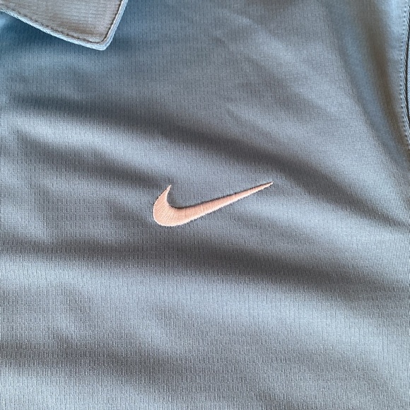 Light Blue Nike Dri-Fit Golf Shirt - Picture 3 of 4